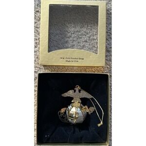 24 kt. Gold Finished Brass - 3D Ornament ~ Made in the U.S.A